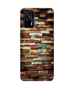 Bricks Pattern Realme GT 5G Back Cover