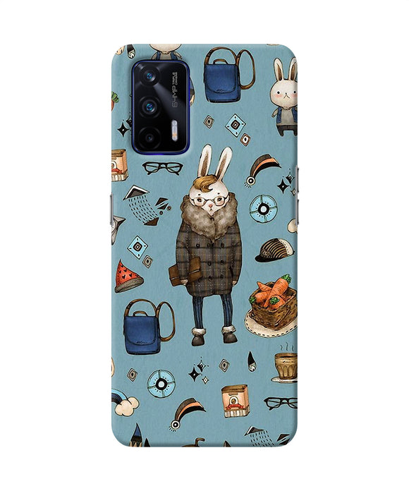 Canvas rabbit print Realme GT 5G Back Cover