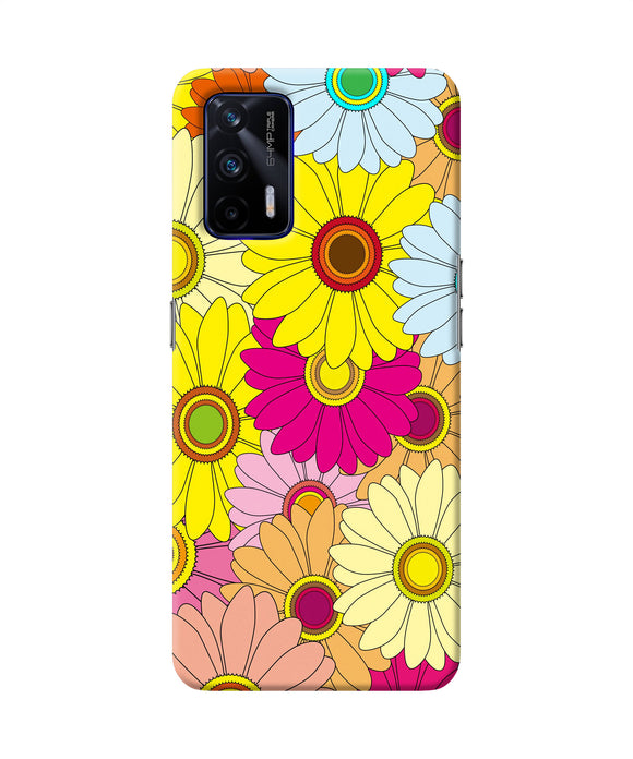 Abstract colorful flowers Realme GT 5G Back Cover