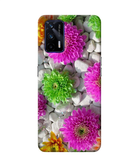 Natural flower stones Realme GT 5G Back Cover