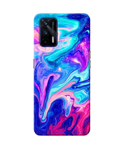 Abstract colorful water Realme GT 5G Back Cover