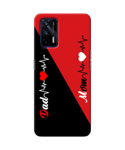 Mom dad heart line Realme GT 5G Back Cover