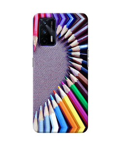 Color pencil half heart Realme GT 5G Back Cover