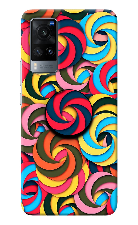 Spiral Pattern Vivo X60 Pop Case