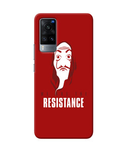 Money Heist Resistance Quote Vivo X60 Back Cover