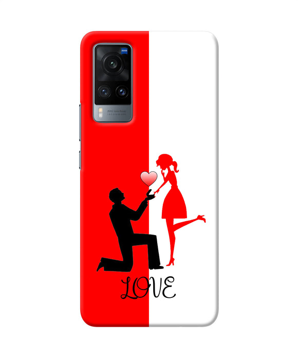 Love propose red and white Vivo X60 Back Cover