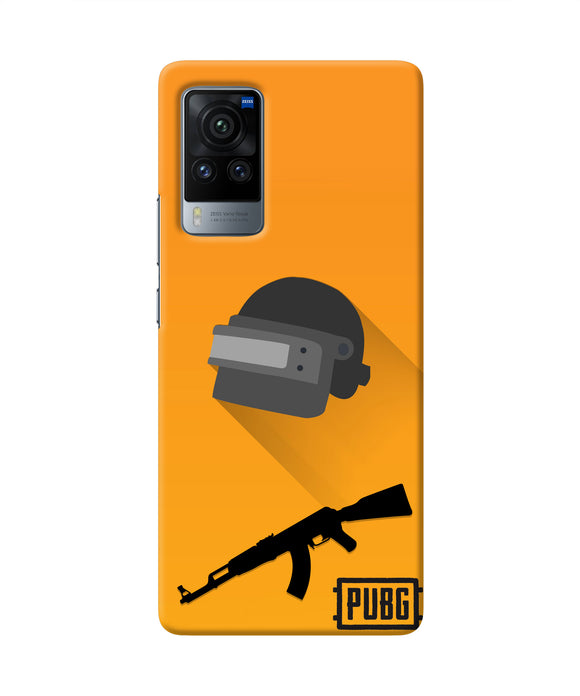 PUBG Helmet and Gun Vivo X60 Pro Real 4D Back Cover