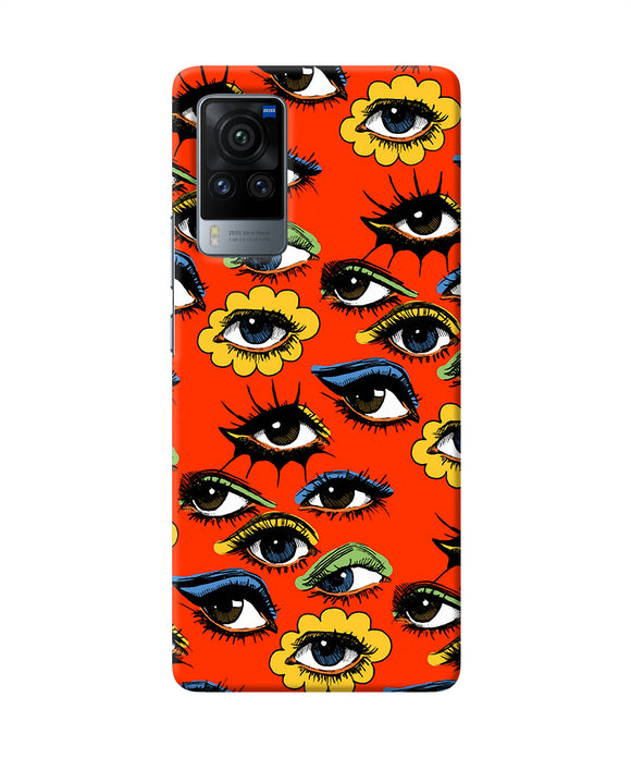 Abstract eyes pattern Vivo X60 Pro Back Cover