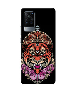 Abstract tiger Vivo X60 Pro Back Cover