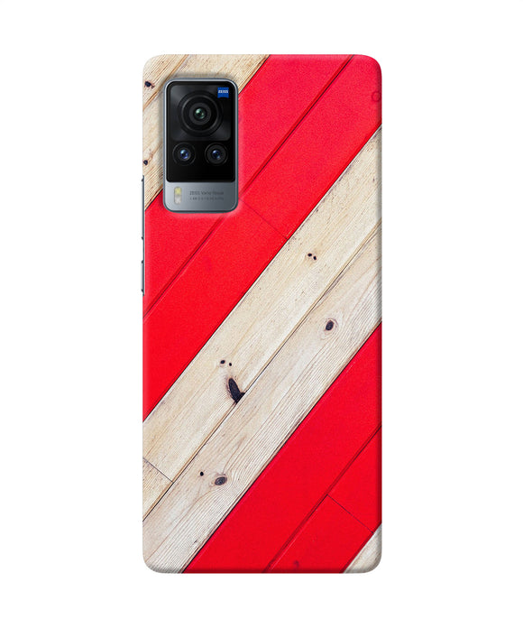 Abstract red brown wooden Vivo X60 Pro Back Cover