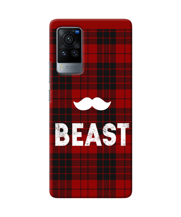 Beast red square Vivo X60 Pro Back Cover