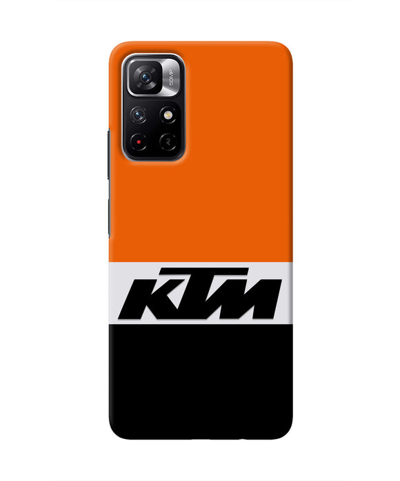 KTM Colorblock Redmi Note 11T 5G Real 4D Back Cover