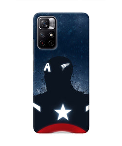 Captain america Shield Redmi Note 11T 5G Real 4D Back Cover