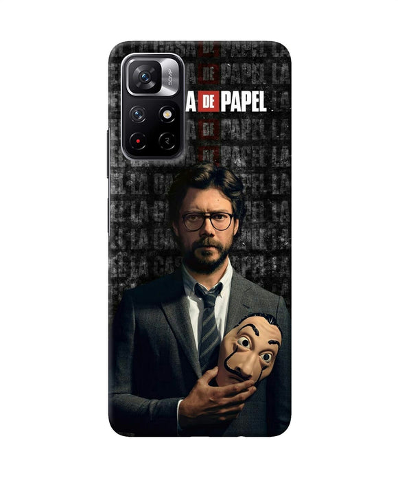 Money Heist Professor with Mask Redmi Note 11T 5G Back Cover