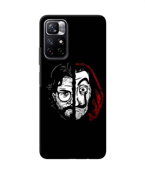 Money Heist Professor Mask Sketch Redmi Note 11T 5G Back Cover