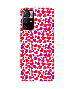 Heart print Redmi Note 11T 5G Back Cover