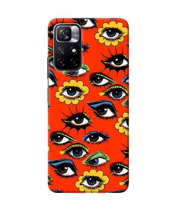 Abstract eyes pattern Redmi Note 11T 5G Back Cover