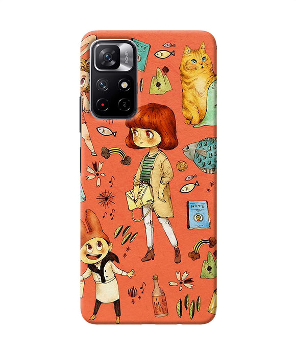 Canvas little girl print Redmi Note 11T 5G Back Cover