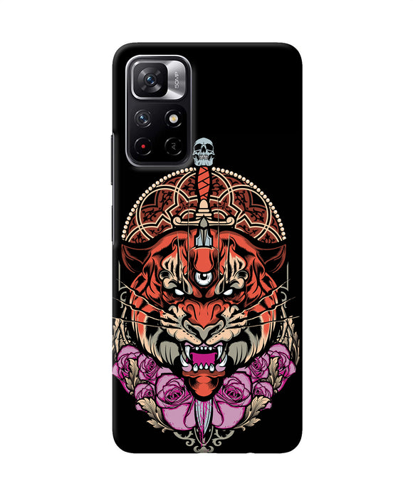 Abstract tiger Redmi Note 11T 5G Back Cover
