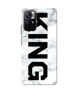 King marble text Redmi Note 11T 5G Back Cover