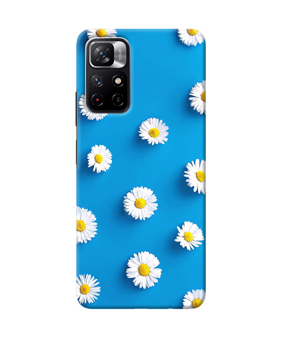 White flowers Redmi Note 11T 5G Back Cover