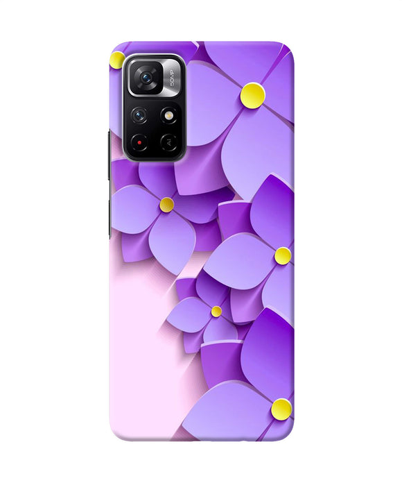 Violet flower craft Redmi Note 11T 5G Back Cover