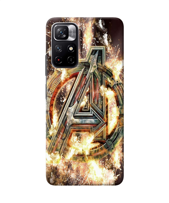 Avengers burning logo Redmi Note 11T 5G Back Cover