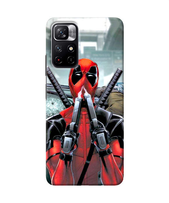 Deadpool with gun Redmi Note 11T 5G Back Cover