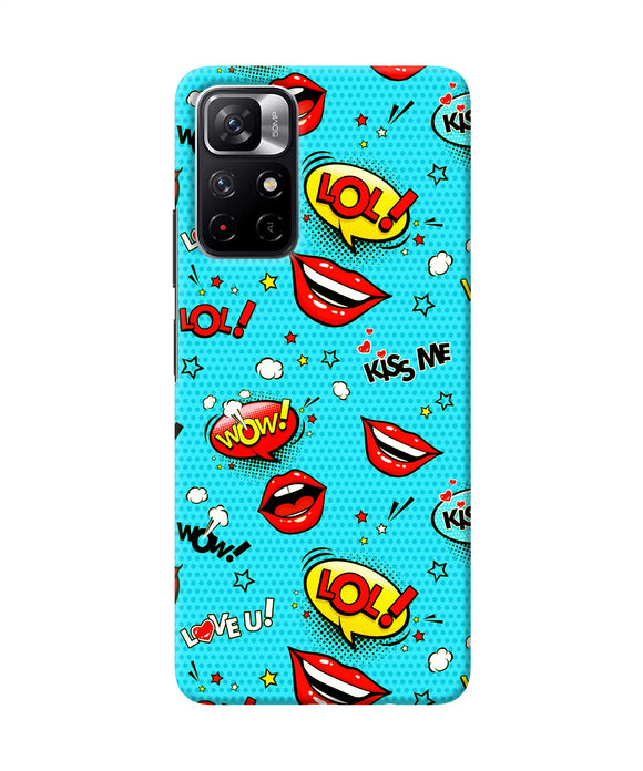 Lol lips print Redmi Note 11T 5G Back Cover