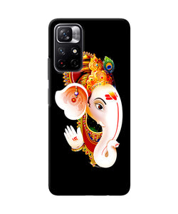 Lord ganesh face Redmi Note 11T 5G Back Cover