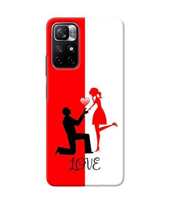 Love propose red and white Redmi Note 11T 5G Back Cover