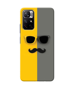 Mustache glass Redmi Note 11T 5G Back Cover