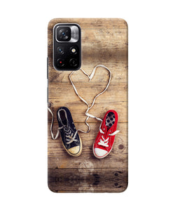 Shoelace heart Redmi Note 11T 5G Back Cover