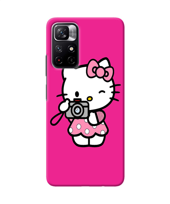 Hello kitty cam pink Redmi Note 11T 5G Back Cover