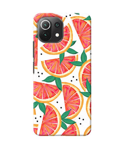 Abstract orange print Mi 11 Lite NE 5G Back Cover