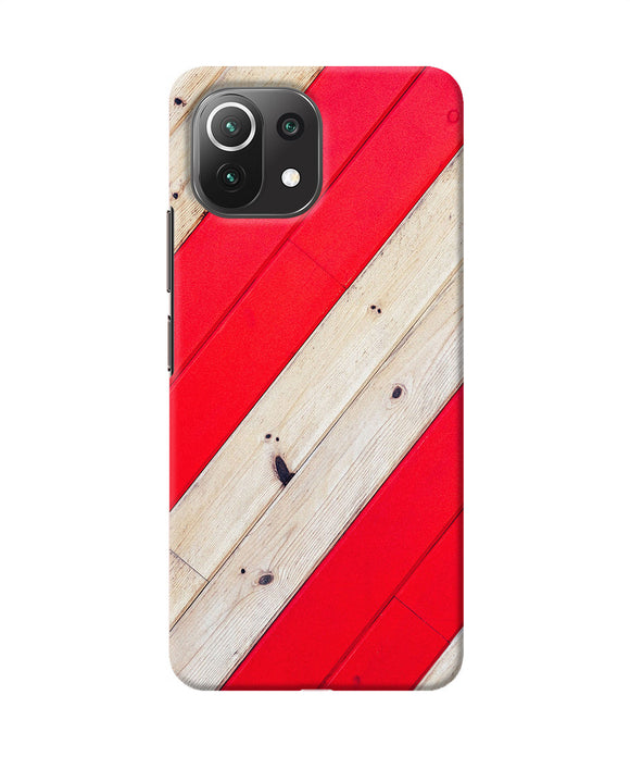 Abstract red brown wooden Mi 11 Lite NE 5G Back Cover
