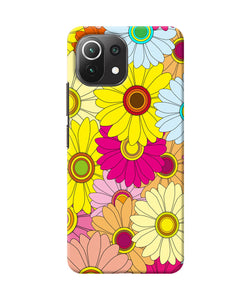 Abstract colorful flowers Mi 11 Lite NE 5G Back Cover