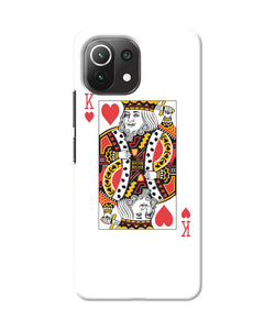 Heart king card Mi 11 Lite NE 5G Back Cover