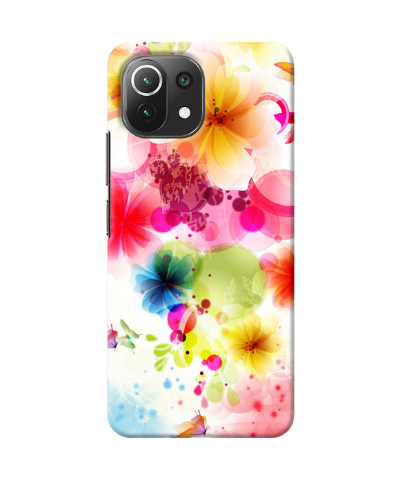 Flowers print Mi 11 Lite NE 5G Back Cover