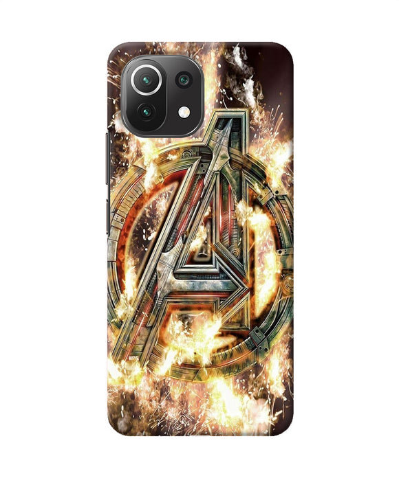 Avengers burning logo Mi 11 Lite NE 5G Back Cover