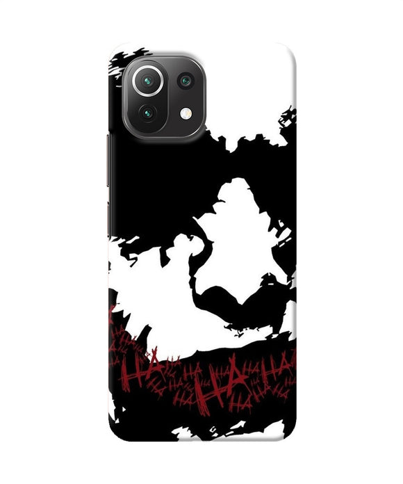 Black and white joker rugh sketch Mi 11 Lite NE 5G Back Cover