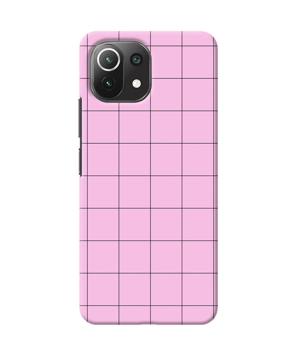 Pink square print Mi 11 Lite NE 5G Back Cover