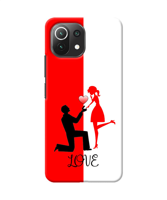 Love propose red and white Mi 11 Lite NE 5G Back Cover