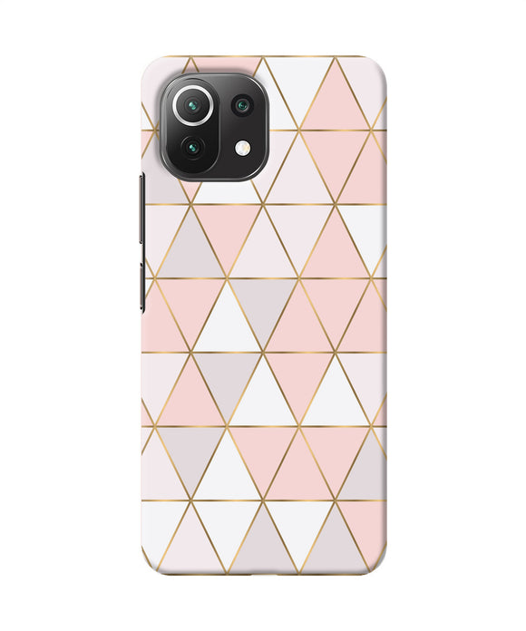 Abstract pink triangle pattern Mi 11 Lite NE 5G Back Cover