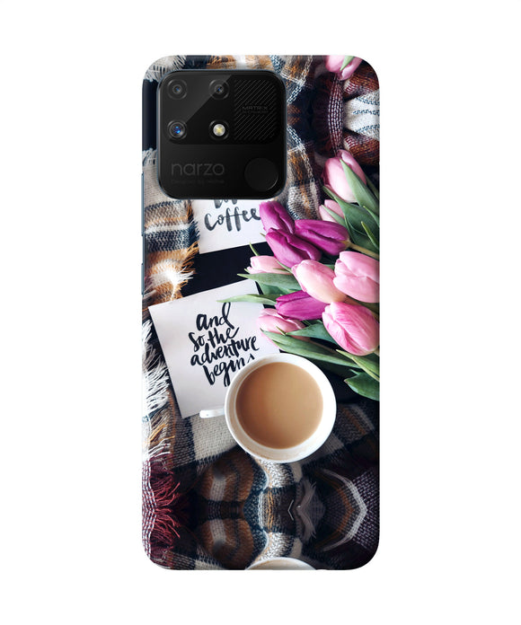 Love Coffee Quotes Realme Narzo 50A Back Cover