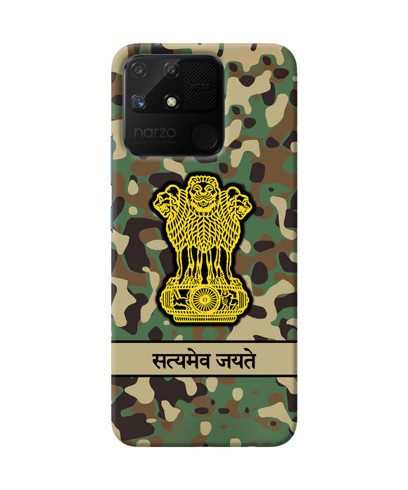 Satyamev Jayate Army Realme Narzo 50A Back Cover