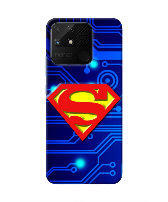 Superman Abstract Realme Narzo 50A Real 4D Back Cover
