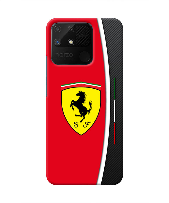 Ferrari Abstract Realme Narzo 50A Real 4D Back Cover