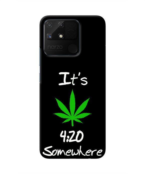 Weed Quote Realme Narzo 50A Real 4D Back Cover
