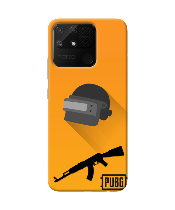 PUBG Helmet and Gun Realme Narzo 50A Real 4D Back Cover
